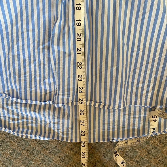 Joan Vass blue striped sleeveless blouse - Picture 5 of 5